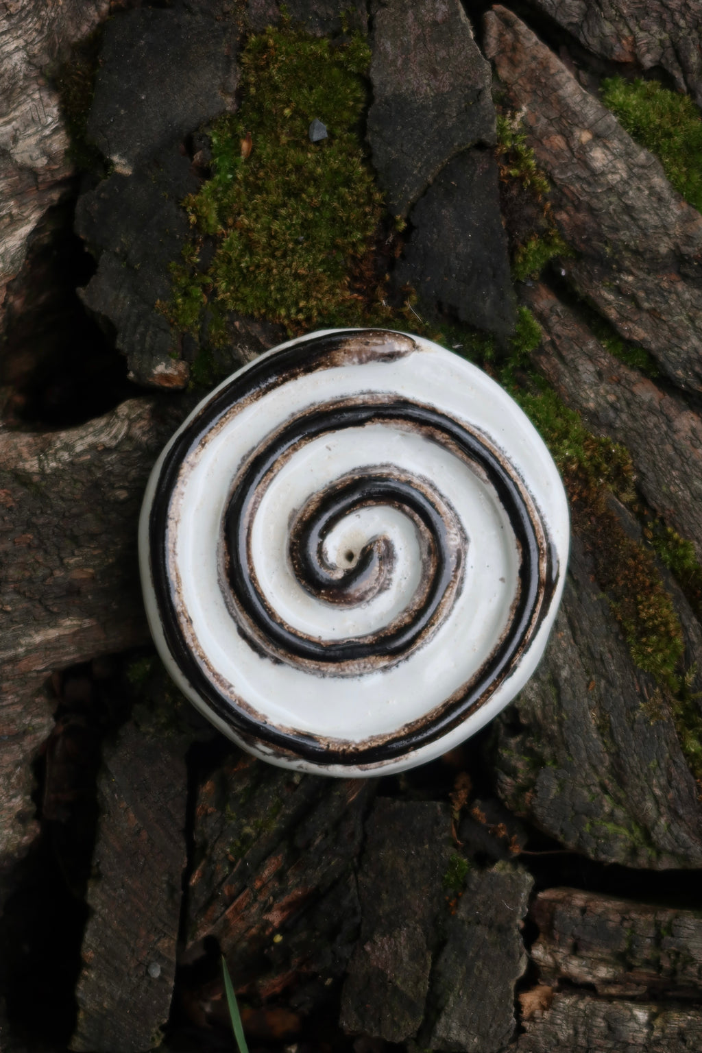 Black spiral incense holder